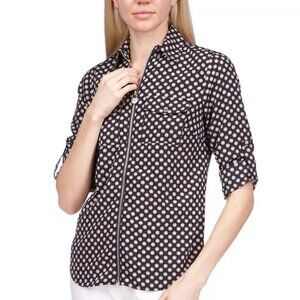 Brand New MICHAEL Michael Kors Zip-Front Utility Shirt, Size S